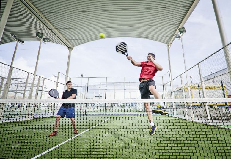 Men Playing Padel Tennis Men Playing Padel Tennis