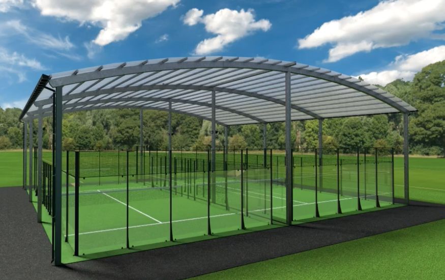 Curved Roof Cover for Padel Court