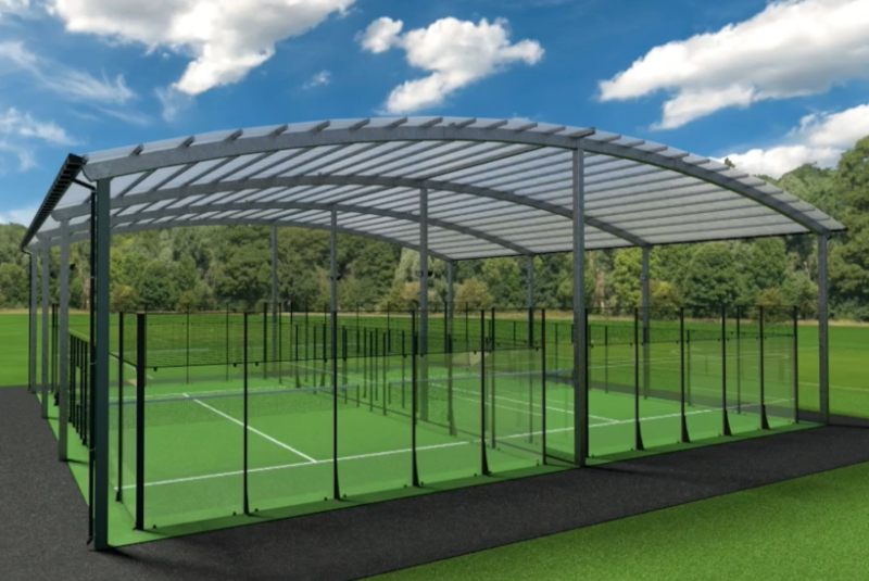 Curved Roof Padel Court Cover